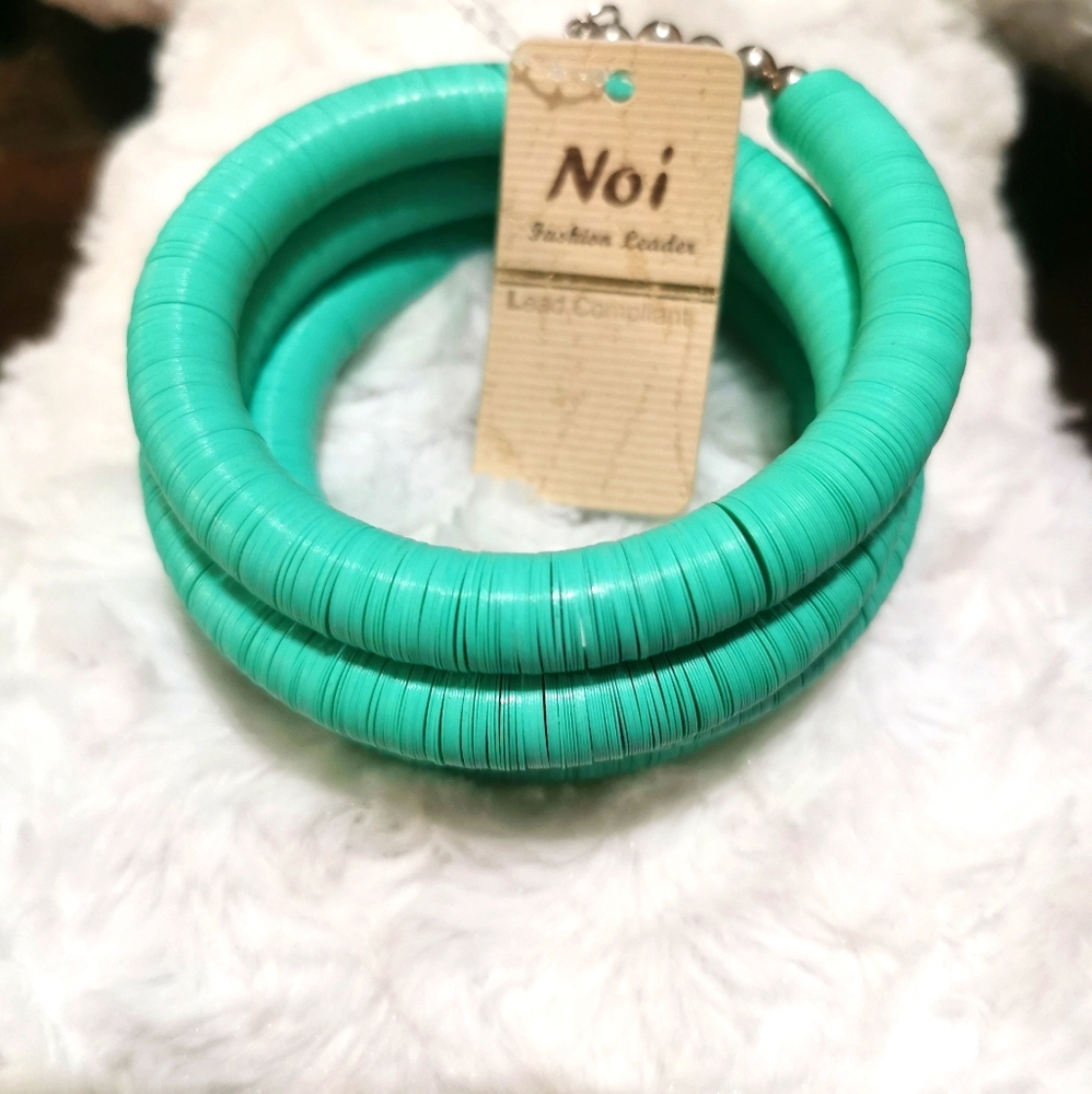 NOI Fashion Leader Teal Silver Plated Bracelet